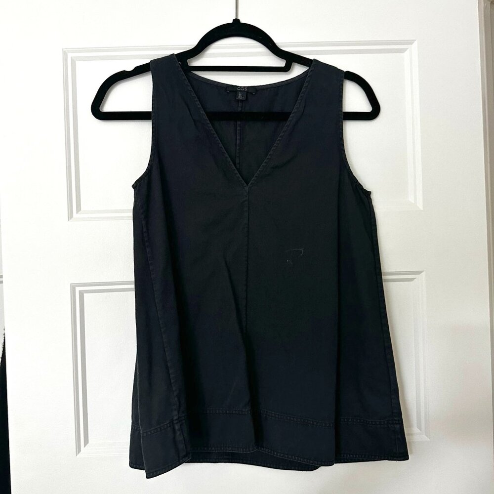 COS dark blue summer blouse
